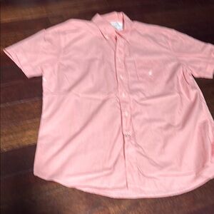 Nautica Pink Casual Button Down Shirt Short Sleeve